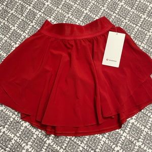 lululemon Court Rival HR Skirt Long* Size 4. Color Dark Red.